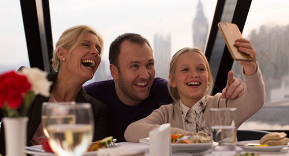 Family on Thames River Cruise